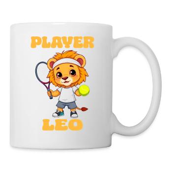 Tennis Sternzeichen Spieler Löwe Horoskop Leo - Tasse - Weiß - Rechts