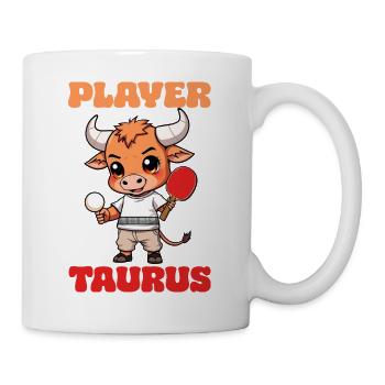 Table tennis player Taurus zodiac sign Taurus - Mug - white - Right