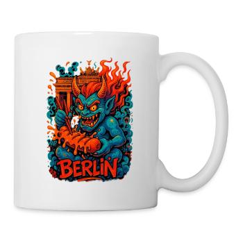 Berlin Oni – Currywurst Chaos - Tasse - Weiß - Rechts