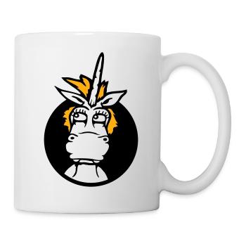 Unicorn Silly Funny Funny Funny Hole Cartoon - Mug - white - Right