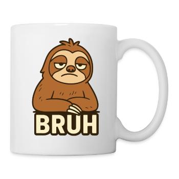 Casual Sloth Expression T-Shirt Design - Mug - white - Right