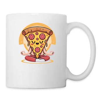 Whimsical Pizza Yoga Balance Design - Mug - white - Right
