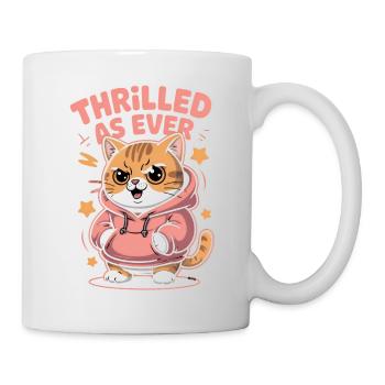 Playful Cat Hoodie Design - Mug - white - Right