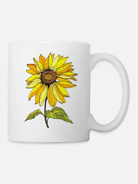 Blume - Tasse - Weiß