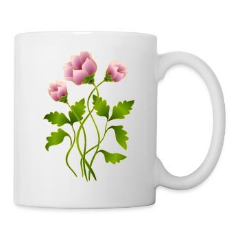 Fleur - Mug blanc - blanc - Droite