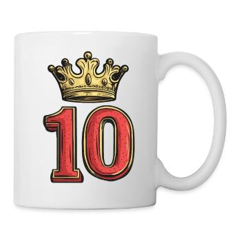 Couronne à 10 chiffres - Mug blanc - blanc - Droite