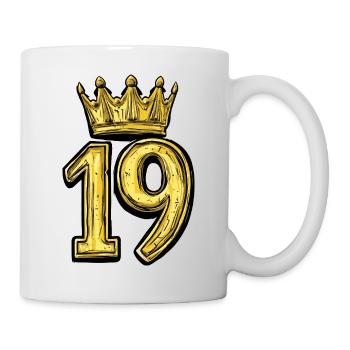 19 Couronne de chiffres - Mug blanc - blanc - Droite