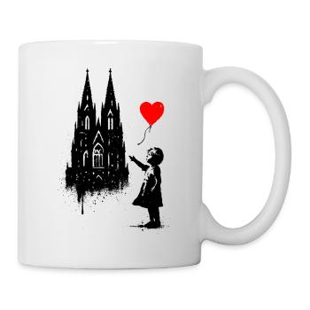 I love köln (cologne banksy style) - Cologne Heart - Tasse - Weiß - Rechts