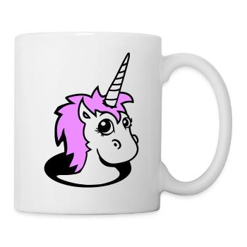 Unicorn Girl Pretty Bottom Hole Cartoon Cute Girl - Mug - white - Right