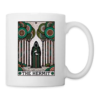 The Hermit Tarot Card Illustration - Mug - white - Right