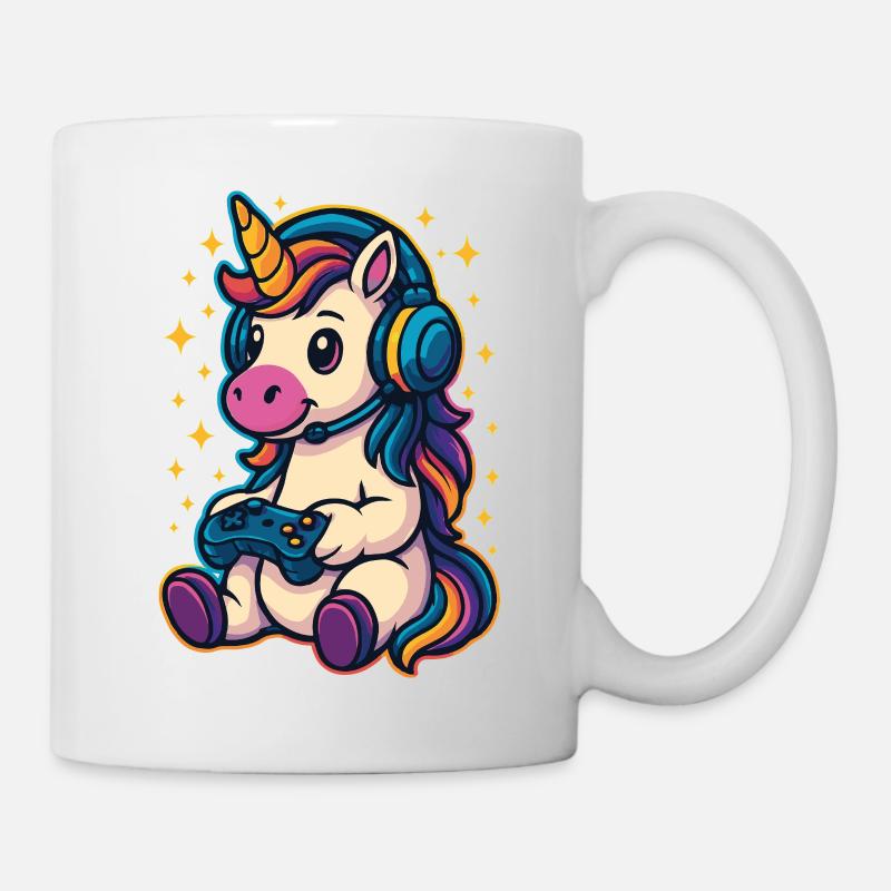 Licorne de jeu - Mug blanc - blanc