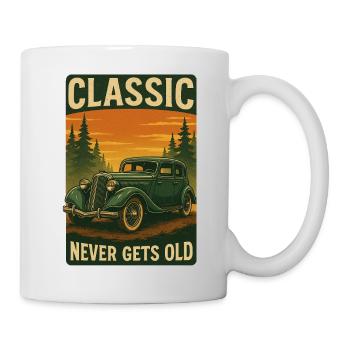 Classic Car Vintage Oldtimer - Tasse - Weiß - Rechts