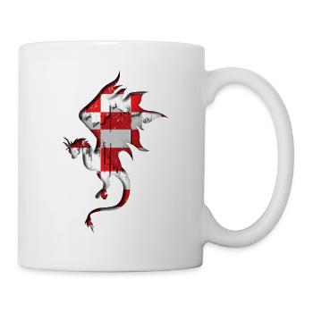 Croatia Flag - Croatia - Dragon Silhouette - Mug - white - Right