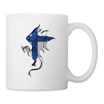 Flag of Finland - Finland - Dragon Silhouette - Mug - white - Right