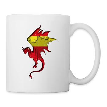 Flag of Spain - Spain - Dragon Silhouette - Mug - white - Right