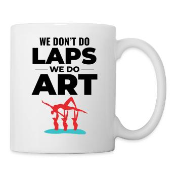Dynamische akrobatische Silhouette Synchronschwimmen - Tasse - Weiß - Rechts