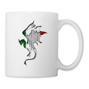 Flag of Italy - Italy - Dragon Silhouette - Mug - white - Right