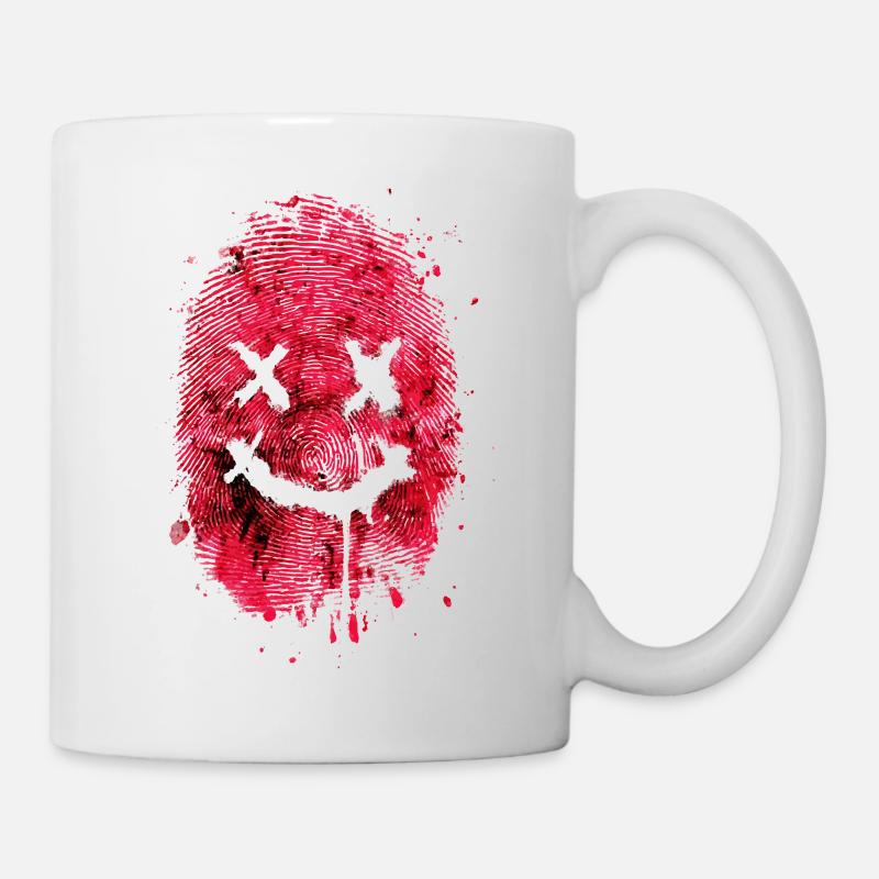 Empreinte digitale avec un message amical - Mug blanc - blanc