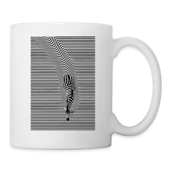 Illusion d’optique zébrée - Mug blanc - blanc - Droite