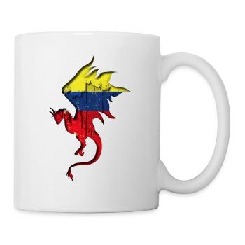 Flag of Colombia - Colombia - Dragon Silhouette - Mug - white - Right