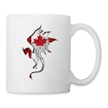 Flag of Canada - Canada - Dragon Silhouette - Mug - white - Right
