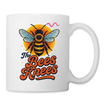 Bee and Knees Retro Typography Design - Mug - white - Right
