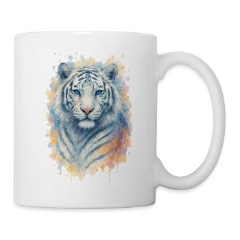 tiger aquarell tier - Tasse - Weiß - Rechts