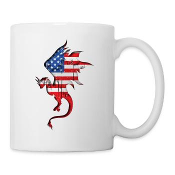 Flag of the United States - USA - Dragon - Mug - white - Right