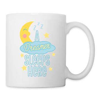 Schlafender Träumer Astronaut Design - Tasse - Weiß - Rechts