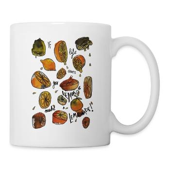When life gives you lemons, make a lemonade - Tasse - Weiß - Rechts