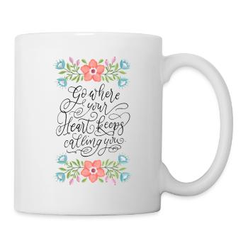 Follow your heart - Tasse - Weiß - Rechts