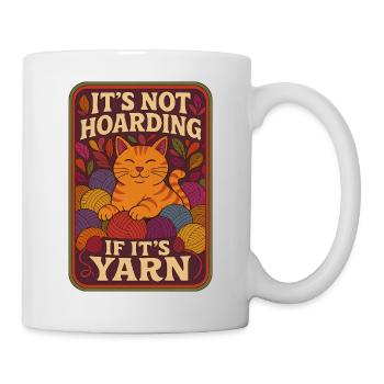 Garn horten Katzenillustration - Tasse - Weiß - Rechts