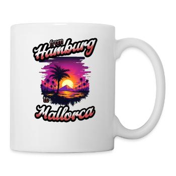 From Hamburg to Mallorca - Red Text Edition - Mug - white - Right