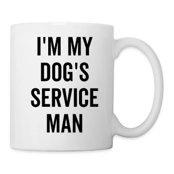 Je suis l’homme d’assistance de mon chien - Mug blanc - blanc - Droite