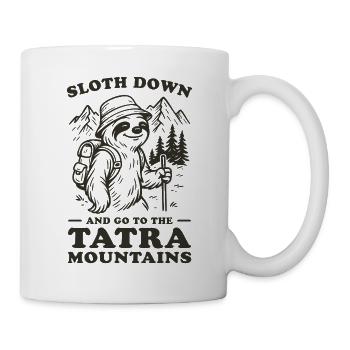 Relaxed Sloth Hiking Adventure in Tatras - Tasse - Weiß - Rechts