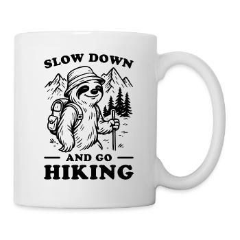 Faultier Wandern Abenteuer Berg Natur - Tasse - Weiß - Rechts