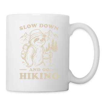 paresseux randonnée aventure montagne nature design - Mug blanc - blanc - Droite