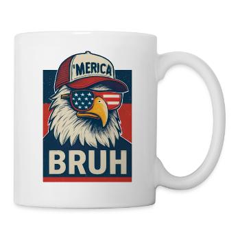 Bruh 4 juillet Eagle Kids Teen 4 juillet Bruh - Mug blanc - blanc - Droite