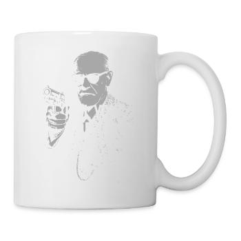 Sigmund Freud avec une arme et une citation inspirante - Mug blanc - blanc - Droite