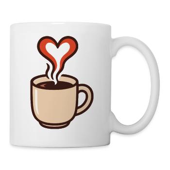Heartwarming coffee enjoyment - Mug - white - Right