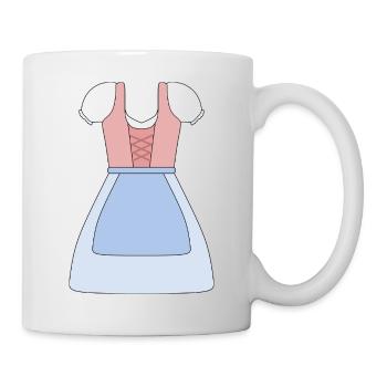 Traditionelles bayerisches Dirndl Design - Tasse - Weiß - Rechts