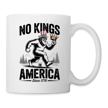 Pas de rois en Amérique Bigfoot patriotique - Mug blanc - blanc - Droite