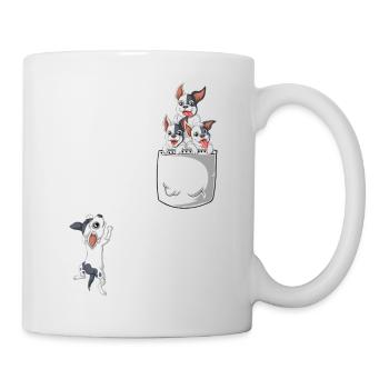 Playful French Bulldog Pocket - Mug - white - Right