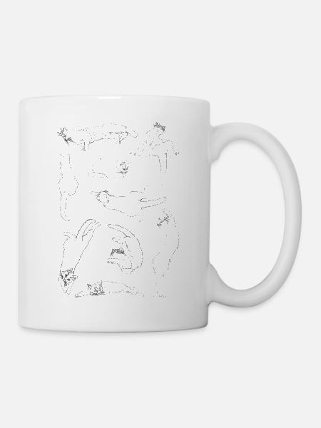 Anatomie der Katze - Tasse - Weiß
