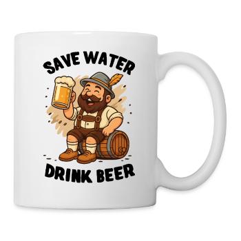 Save water, drink Beer - Sicher Wasser, trink Bier - Mug - white - Right