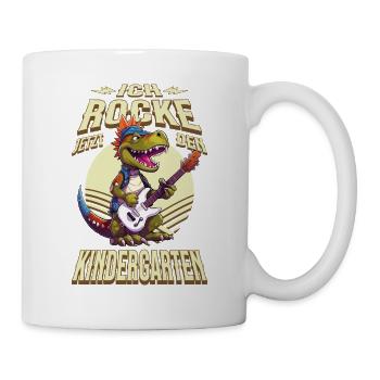 Maternelle Kita Dinosaure Guitare Rock Musique - Mug blanc - blanc - Droite