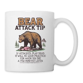 Bear Attack Tip – Chemise d’extérieur amusante - Mug blanc - blanc - Droite