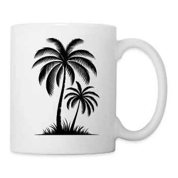 Palm trees are my friends Pure palm idyll - Mug - white - Right