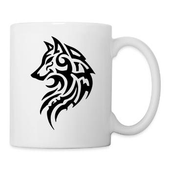 Wolf Tribal Tattoo - Tasse - Weiß - Rechts