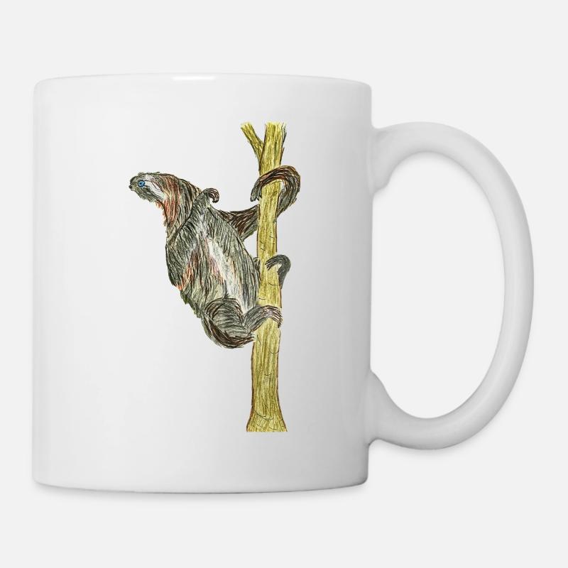 Monkey artwork on tree - Mug - white